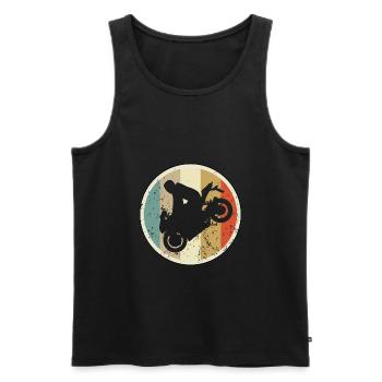 Motorradfahrer Motorradfahren Motorbike - Männer Premium Bio Tank Top - Schwarz - Vorne - AI Model Male 178 light (178cm)
