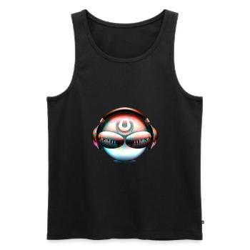 Discjockey Musik - Männer Premium Bio Tank Top - Schwarz - Vorne - Michal (187cm)