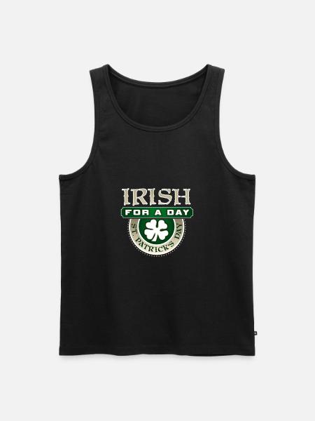 Irish For A Day - Men's Premium Organic Tank Top - black