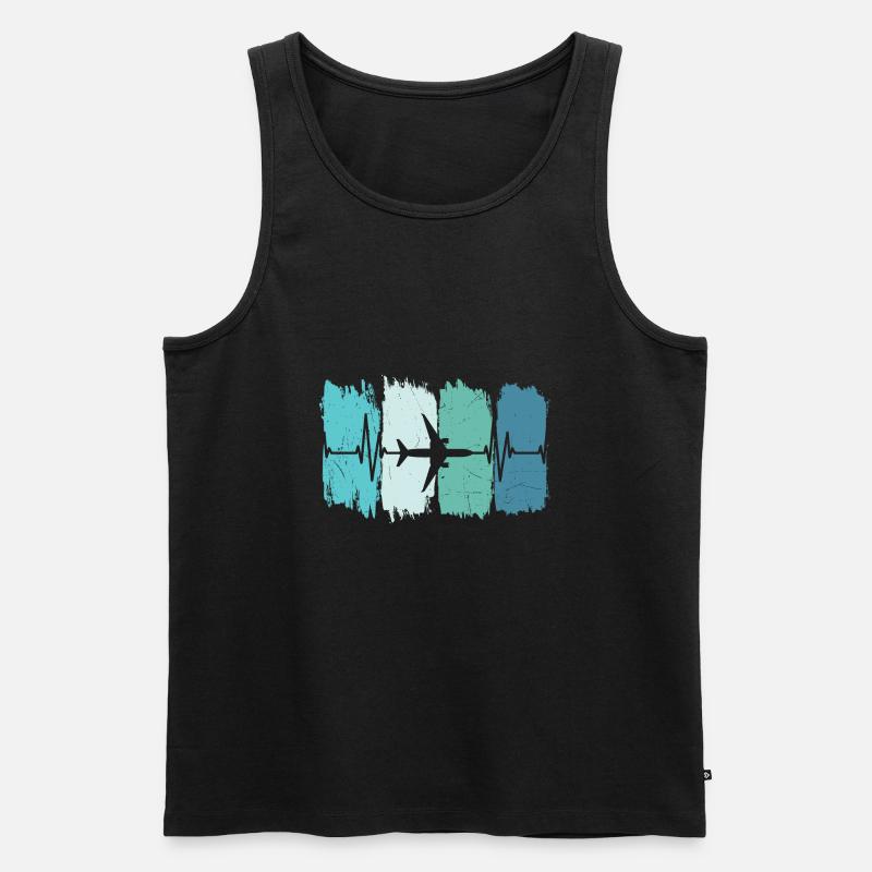 Piloten Lustiger Spruch Pilot - Männer Premium Bio Tank Top - Schwarz