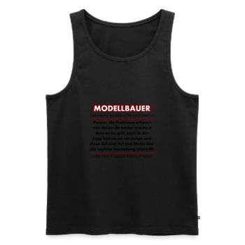 Modellbauer - Männer Premium Bio Tank Top - Schwarz - Vorne - AI Model Male 178 light (178cm)