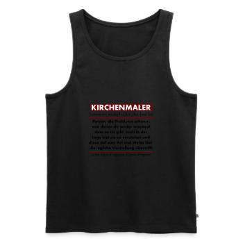 Kirchenmaler - Männer Premium Bio Tank Top - Schwarz - Vorne - AI Model Male 178 light (178cm)