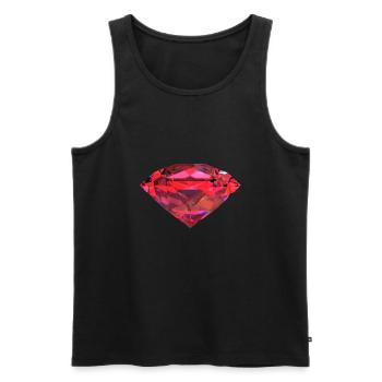 Reddish Ruby - Men's Premium Organic Tank Top - black - Front - AI Model Male 178 light (178cm)