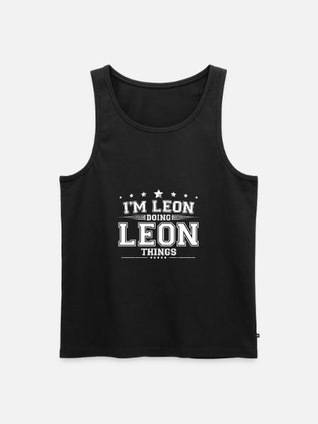 Leon - Men's Premium Organic Tank Top - black