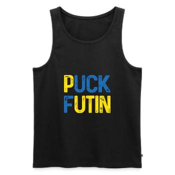 Puck Futin - Männer Premium Bio Tank Top - Schwarz - Vorne - AI Model Male 178 light (178cm)