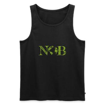 no planet B - Männer Premium Bio Tank Top - Schwarz - Vorne - AI Model Male 178 light (178cm)