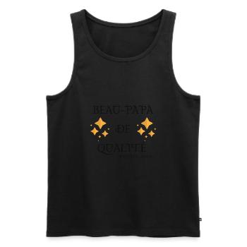 Beau-papa - Débardeur bio Premium Homme - noir - Devant - Michal (187cm)