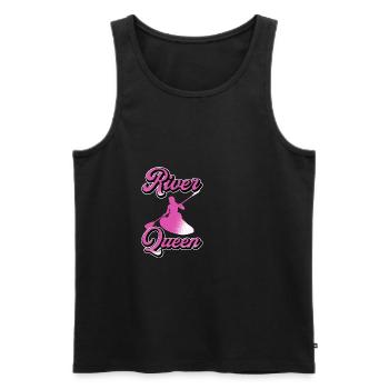 River Queen Aventureuse Fille Poison - Débardeur bio Premium Homme - noir - Devant - AI Model Male 178 light (178cm)