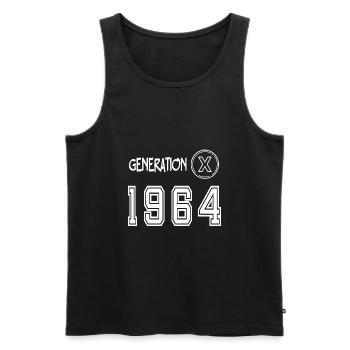 Génération X 1964 - Débardeur bio Premium Homme - noir - Devant - AI Model Male 178 light (178cm)