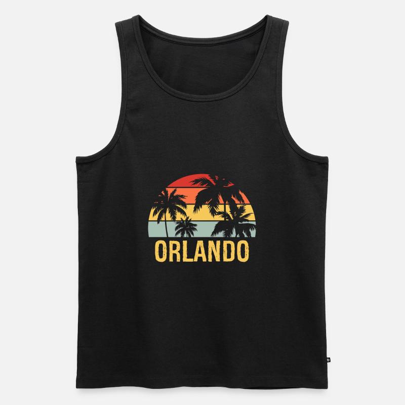 Orlando Florida - Männer Premium Bio Tank Top - Schwarz