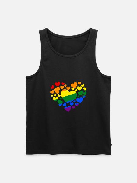 I Love LGBT - Men's Premium Organic Tank Top - black
