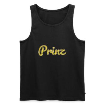 Prinz - Männer Premium Bio Tank Top - Schwarz - Vorne - Michal (187cm)