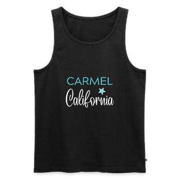 CARMEL California - Débardeur bio Premium Homme - noir - Devant - AI Model Male 178 light (178cm)