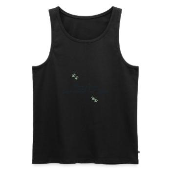 Mein ältestes Geschwisterteil hat Pfoten - Männer Premium Bio Tank Top - Schwarz - Vorne - Michal (187cm)