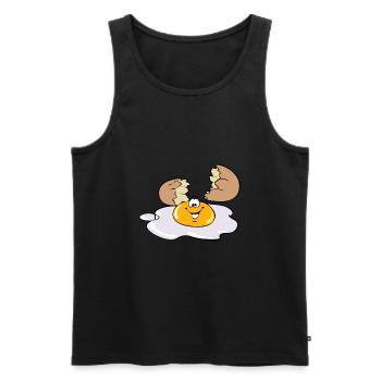 Spiegelei - Männer Premium Bio Tank Top - Schwarz - Vorne - AI Model Male 178 light (178cm)