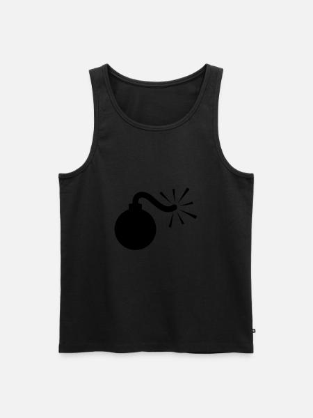 BOMB Booom! - Männer Premium Bio Tank Top - Schwarz