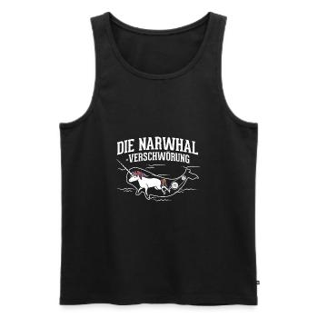Narwhal Conspiracy - Débardeur bio Premium Homme - noir - Devant - AI Model Male 178 light (178cm)