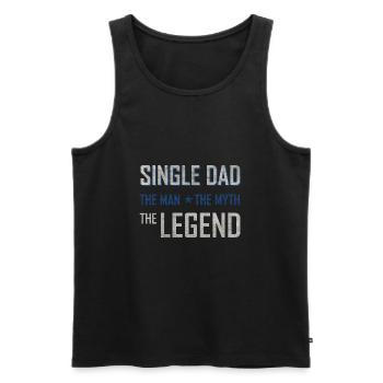 Single dad gift - Men's Premium Organic Tank Top - black - Front - AI Model Male 178 light (178cm)