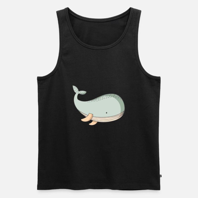 Wal Walmotiv - Männer Premium Bio Tank Top - Schwarz