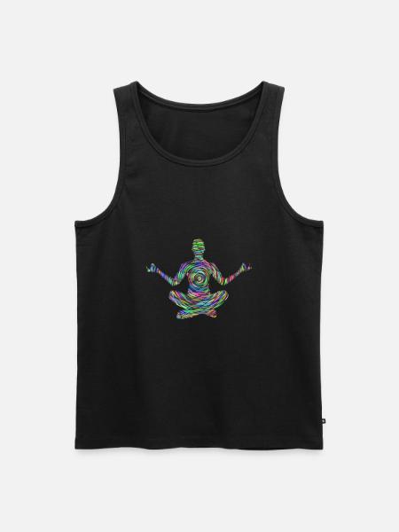 Yoga Men - Men's Premium Organic Tank Top - black