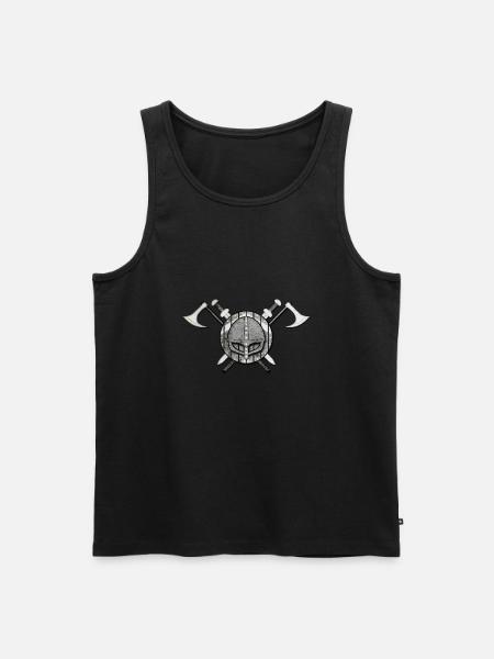 Shield 5 - Men's Premium Organic Tank Top - black