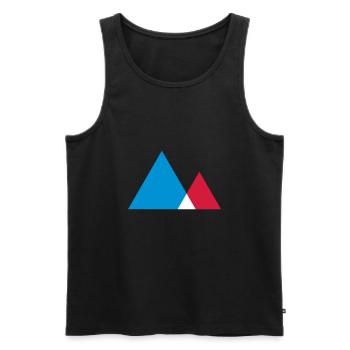 Triangle cadeau formes et couleurs montagnes - Débardeur bio Premium Homme - noir - Devant - AI Model Male 178 light (178cm)