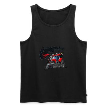 0844 CIH Rauch - Männer Premium Bio Tank Top - Schwarz - Vorne - Michal (187cm)