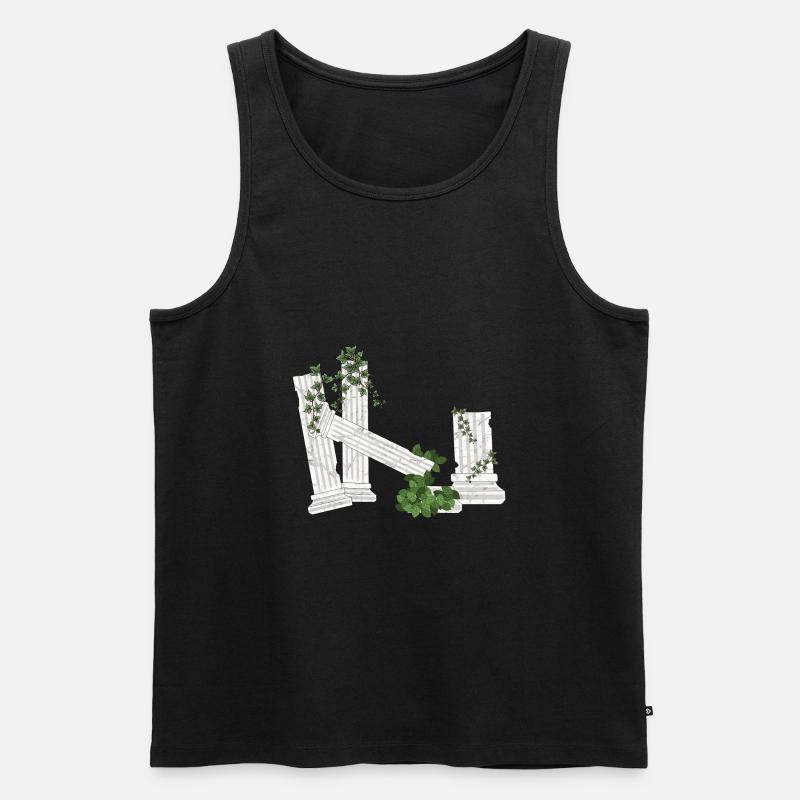 Column ancient - Männer Premium Bio Tank Top - Schwarz