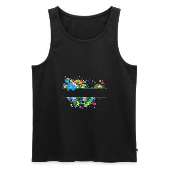 graphic - Men's Premium Organic Tank Top - black - Front - AI Model Male 178 light (178cm)