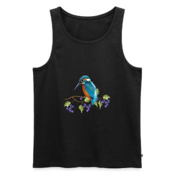 Oiseau coloré - Débardeur bio Premium Homme - noir - Devant - Michal (187cm)