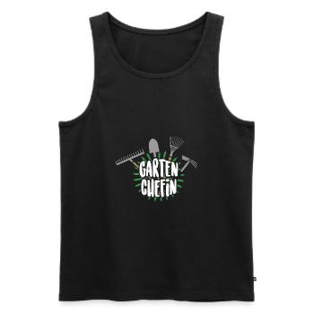 Garten Gärtner Hobby Pflanzen Gartenchefin - Männer Premium Bio Tank Top - Schwarz - Vorne - AI Model Male 178 light (178cm)