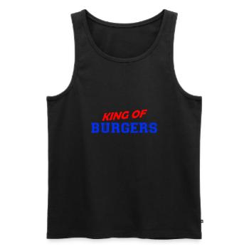 KING OF BURGERS - Débardeur bio Premium Homme - noir - Devant - AI Model Male 178 light (178cm)