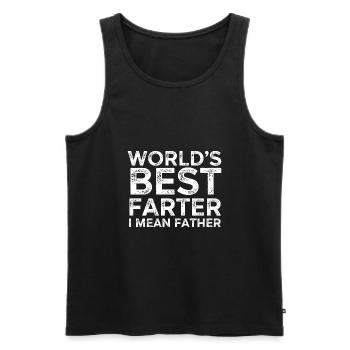 Weltbester Farter Ich meine Vater - Männer Premium Bio Tank Top - Schwarz - Vorne - AI Model Male 178 light (178cm)