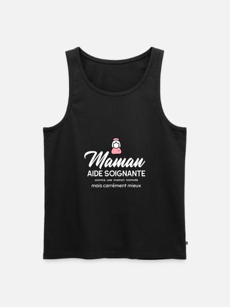 Maman aide soignante - Débardeur bio Premium Homme - noir