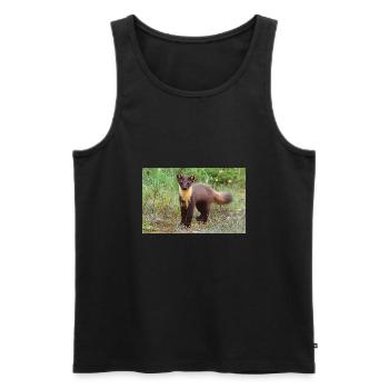 Pine Marten - Männer Premium Bio Tank Top - Schwarz - Vorne - AI Model Male 178 light (178cm)