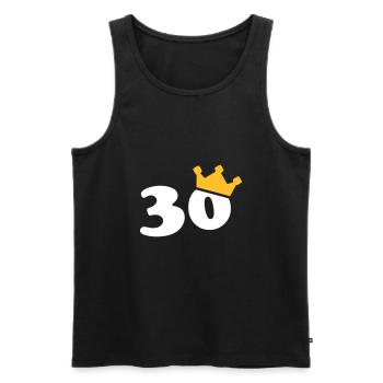 30 crown 30th birthday 30 years - Men's Premium Organic Tank Top - black - Front - AI Model Male 178 light (178cm)