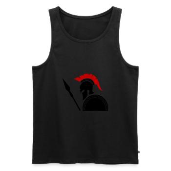 sparta krieger 01 - Männer Premium Bio Tank Top - Schwarz - Vorne - AI Model Male 178 light (178cm)