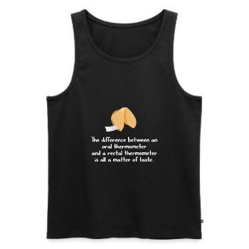 Thermometer Taste - Men's Premium Organic Tank Top - black - Front - AI Model Male 178 light (178cm)