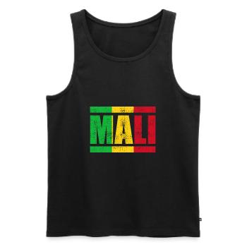Mali - Débardeur bio Premium Homme - noir - Devant - AI Model Male 178 light (178cm)