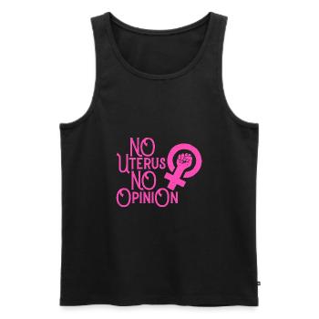 No Uterus No Opinion - Männer Premium Bio Tank Top - Schwarz - Vorne - AI Model Male 178 light (178cm)
