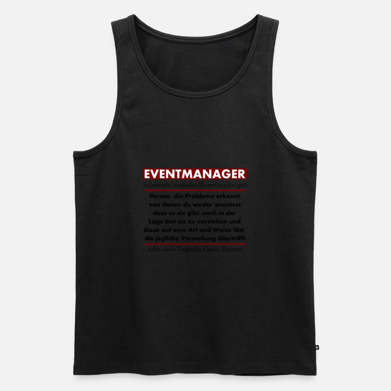 Eventmanager - Männer Premium Bio Tank Top - Schwarz