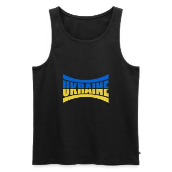 Flag Bar Ukraine - Men's Premium Organic Tank Top - black - Front - Michal (187cm)