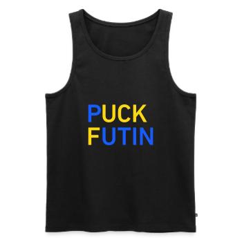 Puck Futin - Débardeur bio Premium Homme - noir - Devant - AI Model Male 178 light (178cm)