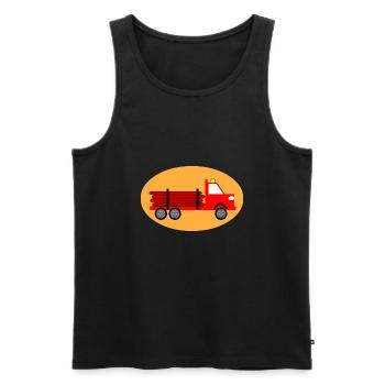 Truck - Männer Premium Bio Tank Top - Schwarz - Vorne - Michal (187cm)