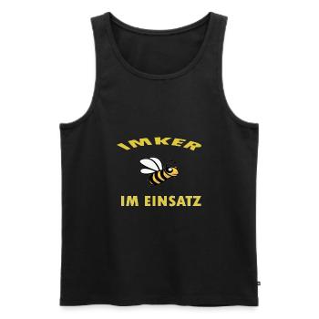 Imker im Einstaz - Männer Premium Bio Tank Top - Schwarz - Vorne - AI Model Male 178 light (178cm)