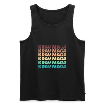 Martial Arts Self Defense Krav Maga - Männer Premium Bio Tank Top - Schwarz - Vorne - Michal (187cm)