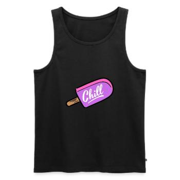 Ice Cream Chill - Men's Premium Organic Tank Top - black - Front - AI Model Male 178 light (178cm)