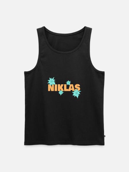 Edelweiss Niklas - Men's Premium Organic Tank Top - black