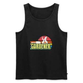 Retro Vintage Gardener Awesome T-Shirt Present - Männer Premium Bio Tank Top - Schwarz - Vorne - Michal (187cm)