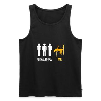 High Jump Jumping Jumper Track and Field Normal - Männer Premium Bio Tank Top - Schwarz - Vorne - Michal (187cm)